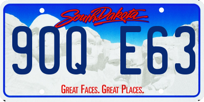 SD license plate 90QE63