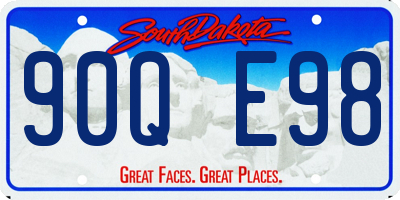 SD license plate 90QE98