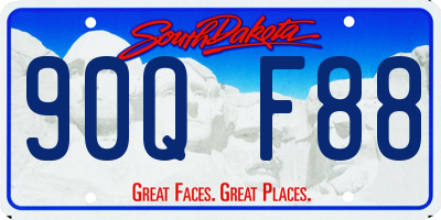 SD license plate 90QF88