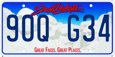 SD license plate 90QG34