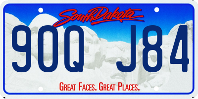 SD license plate 90QJ84