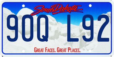 SD license plate 90QL92