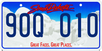 SD license plate 90QO10