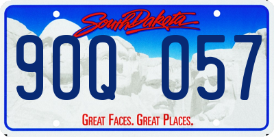 SD license plate 90QO57