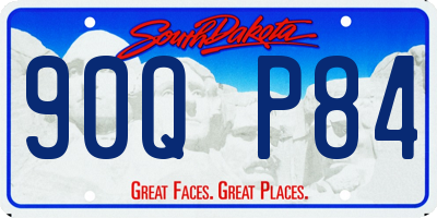 SD license plate 90QP84