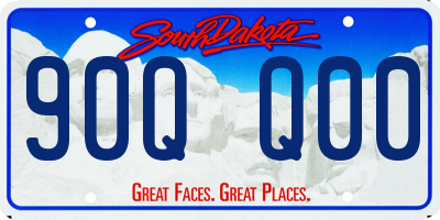 SD license plate 90QQ00
