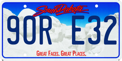 SD license plate 90RE32