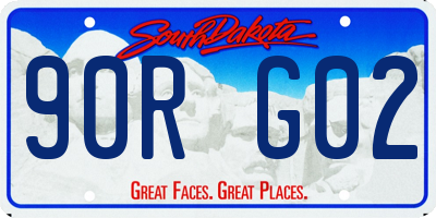 SD license plate 90RG02