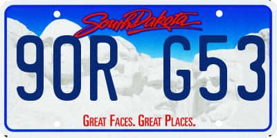 SD license plate 90RG53