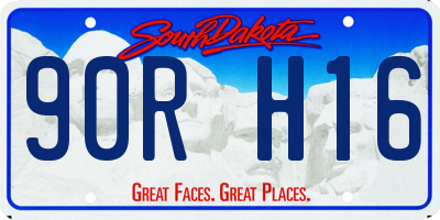 SD license plate 90RH16