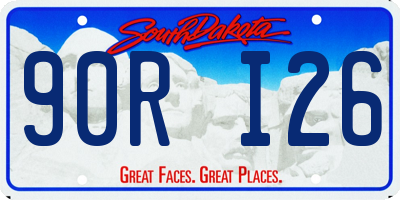 SD license plate 90RI26