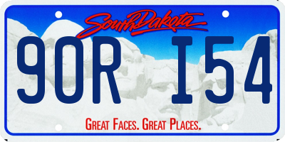 SD license plate 90RI54