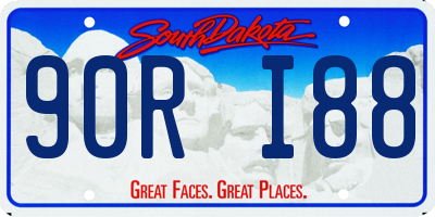 SD license plate 90RI88