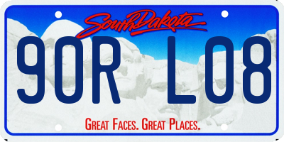 SD license plate 90RL08
