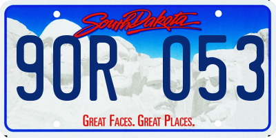 SD license plate 90RO53