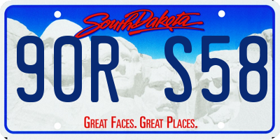SD license plate 90RS58