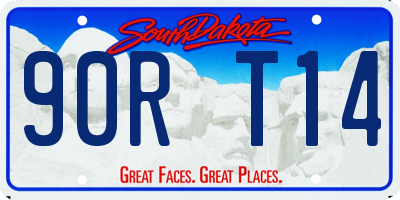 SD license plate 90RT14