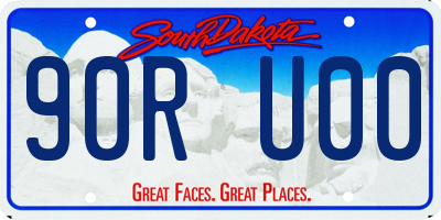 SD license plate 90RU00
