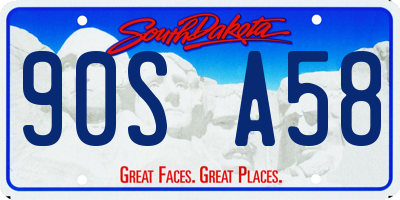 SD license plate 90SA58