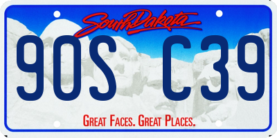 SD license plate 90SC39