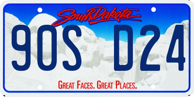 SD license plate 90SD24