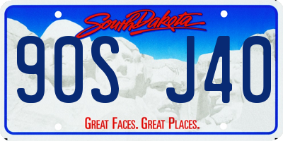 SD license plate 90SJ40