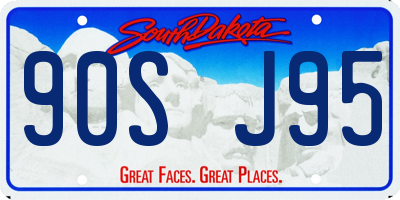 SD license plate 90SJ95