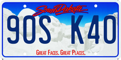 SD license plate 90SK40