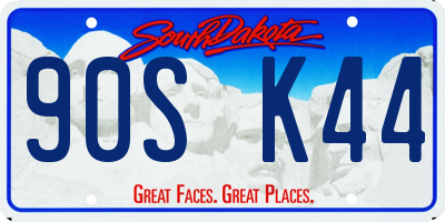 SD license plate 90SK44