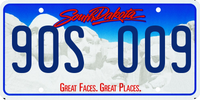 SD license plate 90SO09