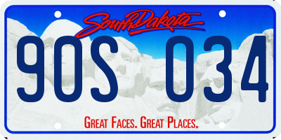 SD license plate 90SO34