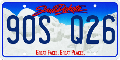 SD license plate 90SQ26