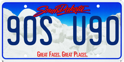 SD license plate 90SU90