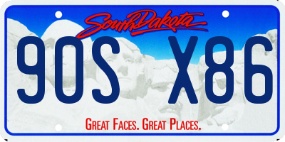 SD license plate 90SX86
