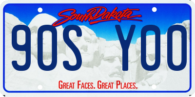 SD license plate 90SY00