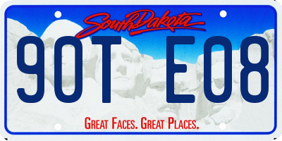 SD license plate 90TE08