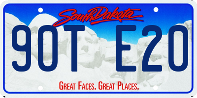 SD license plate 90TE20