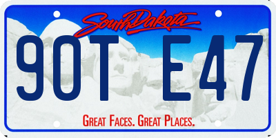 SD license plate 90TE47