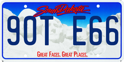 SD license plate 90TE66