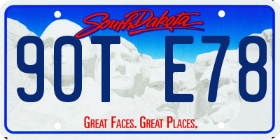 SD license plate 90TE78