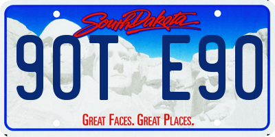SD license plate 90TE90