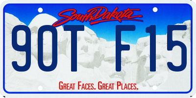 SD license plate 90TF15