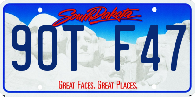 SD license plate 90TF47
