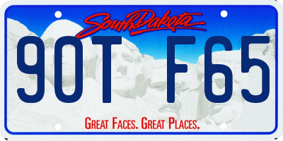 SD license plate 90TF65
