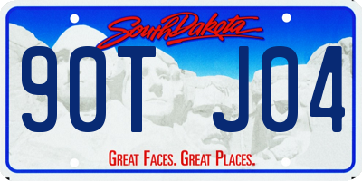 SD license plate 90TJ04