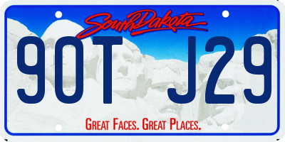 SD license plate 90TJ29