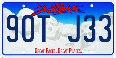 SD license plate 90TJ33