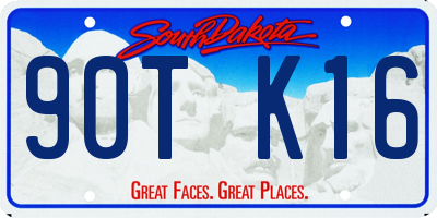 SD license plate 90TK16