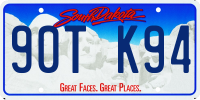 SD license plate 90TK94