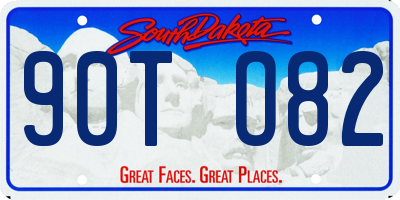 SD license plate 90TO82
